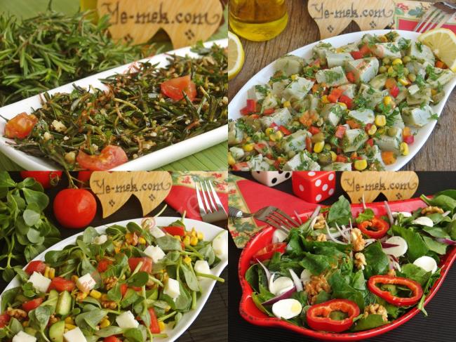 Yağ Yakıcı Yeşil Sebzelerden Diyet Salata Tarifleri