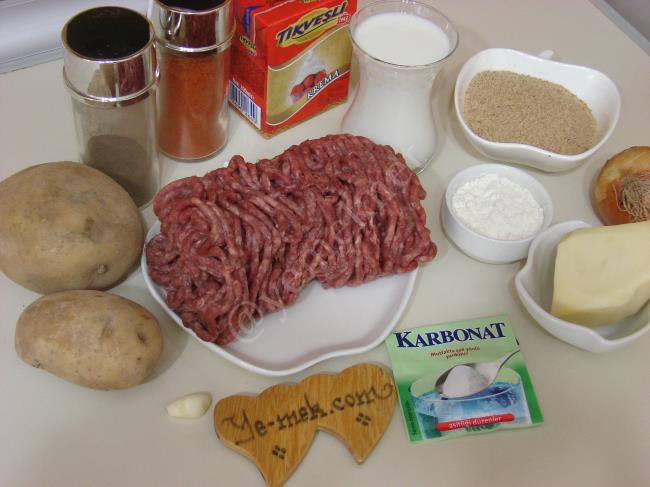 Fırında Kremalı Patates Püreli Köfte - Yapılışı (1/20) 