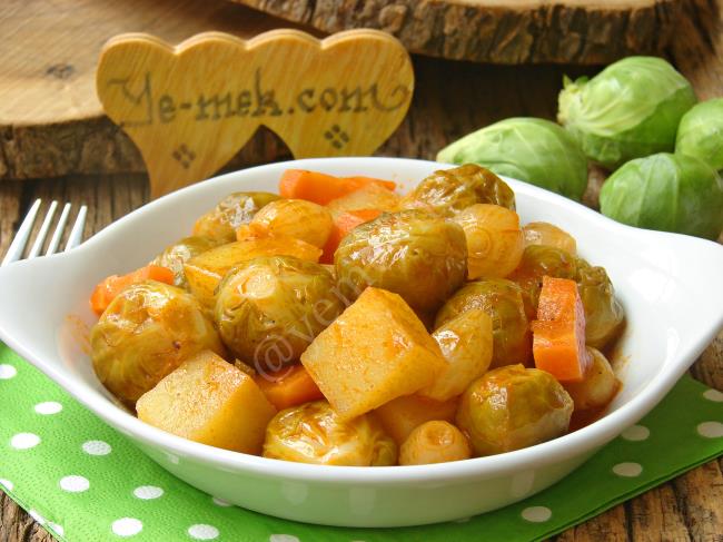 Patatesli Havuçlu Brüksel Lahanası Yemeği - Yapılışı (9/12) 