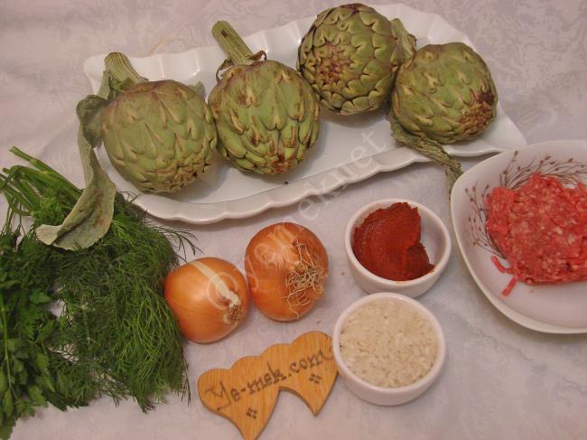 Yapraklı Taze Enginar Dolması - Yapılışı (1/24) 