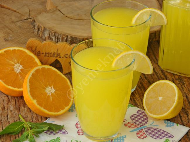 1 limon 1 portakaldan 3 litre limonata tarifi nasil yapilir resimli yemek tarifleri