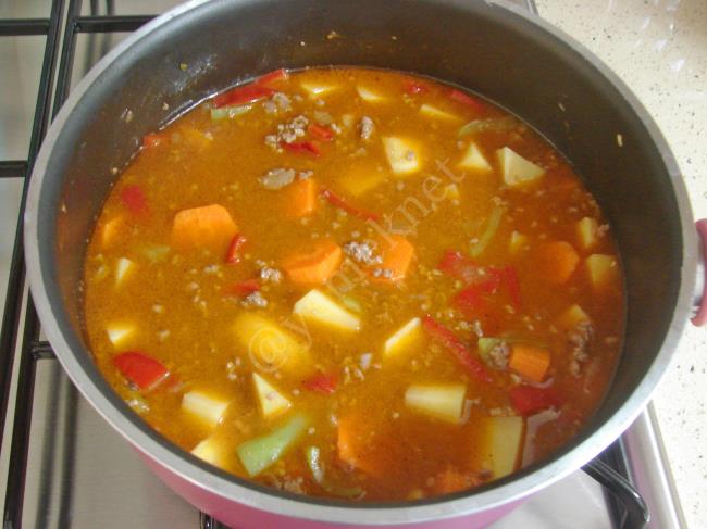 Kıymalı Patatesli Karnabahar Yemeği - Yapılışı (10/16) 