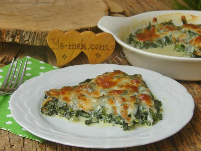 Fırında Kremalı Ispanak Graten - Yapılışı (9/12) 