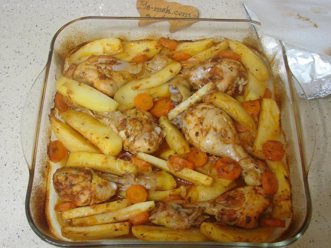 Fırında Sebzeli Tavuk Yemeği - Yapılışı (14/20) 