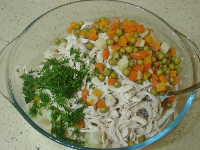 Tavuklu Karnabahar Salatası - Yapılışı (8/12) 