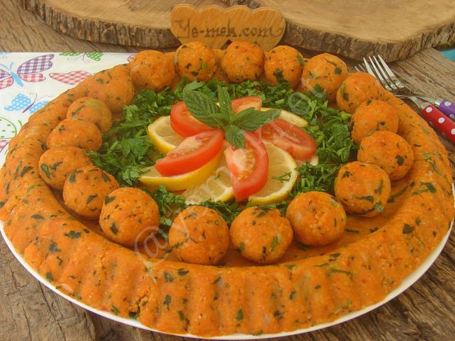 Tart Kalıbında Mercimek Köftesi - Yapılışı (16/20) 