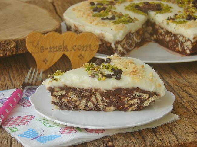 Muhallebili Mozaik Pasta Nasıl Yapılır? (15/16) Resimli Yemek Tarifleri