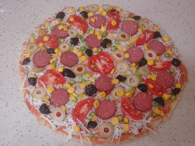 Fırında Bazlamadan Pizza - Yapılışı (10/20) 