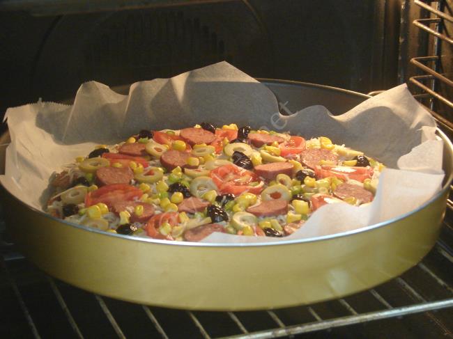 Fırında Bazlamadan Pizza - Yapılışı (12/20) 