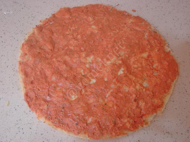 Fırında Bazlamadan Pizza - Yapılışı (7/20) 