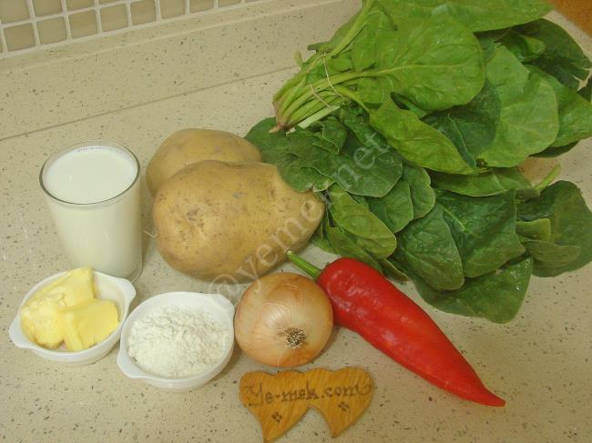 Patatesli Ispanak Graten - Yapılışı (1/20) 