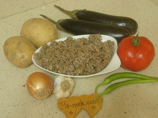 Patlıcanlı Patatesli Musakka - Yapılışı (1/16) 