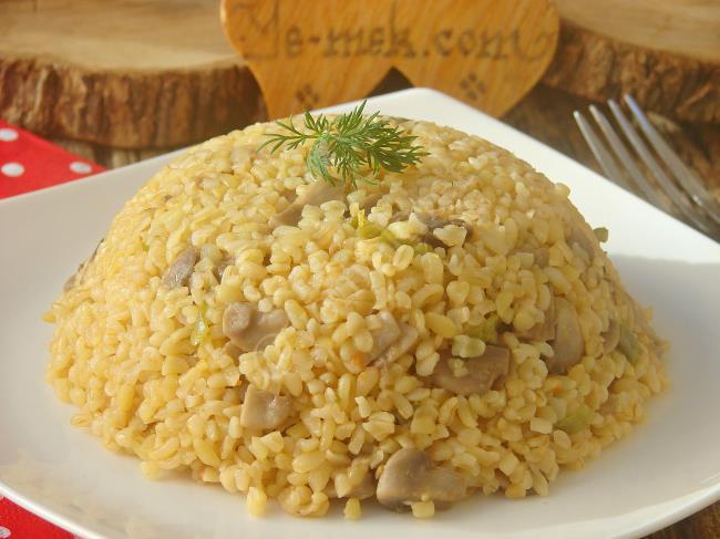 Mantarlı Bulgur Pilavı - Yapılışı (9/12) 