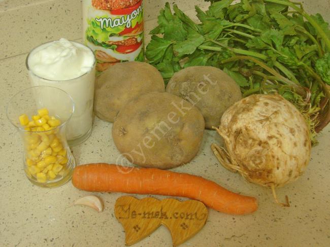 Patatesli Kereviz Salatası - Yapılışı (1/12) 