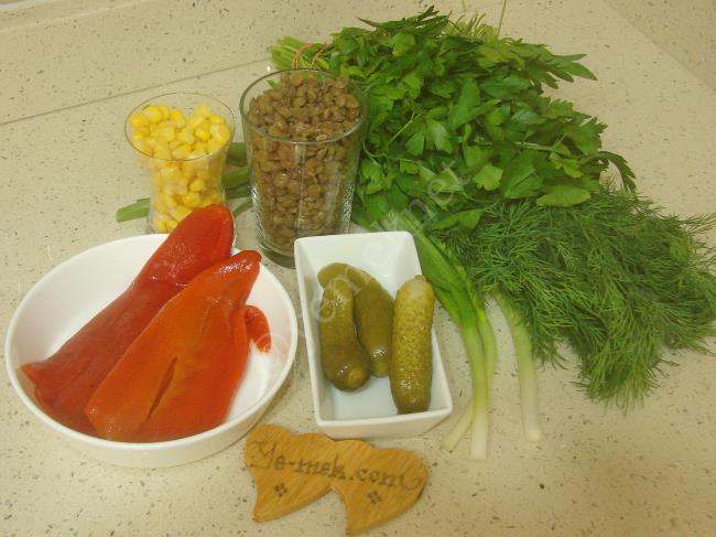 Yeşil Mercimek Salatası - Yapılışı (1/8) 