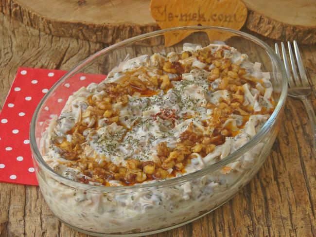 Yoğurtlu Mercimekli Erişte Salatası - Yapılışı (14/16) 