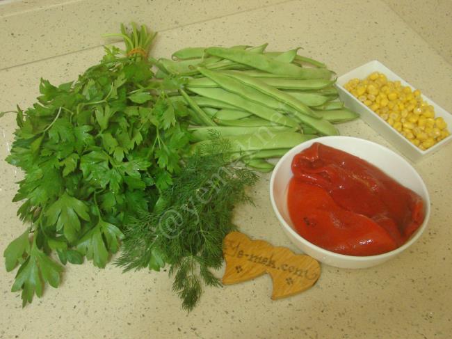 Taze Fasulye Salatası - Yapılışı (1/8) 