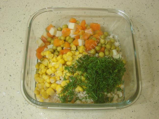 Mayonezli Garnitürlü Buğday Salatası - Yapılışı (3/8) 