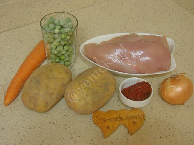 Tavuklu Patates Yemeği - Yapılışı (1/12) 