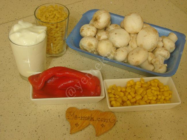 Mantarlı Makarna Salatası - Yapılışı (1/12) 