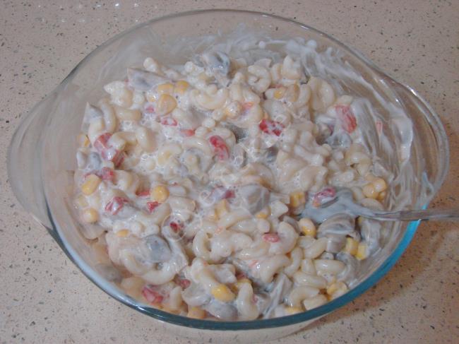 Mantarlı Makarna Salatası - Yapılışı (9/12) 