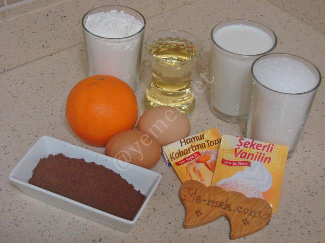 Portakallı Kakaolu Kek Malzemeleri Portakallı Kakaolu Kek Yemek