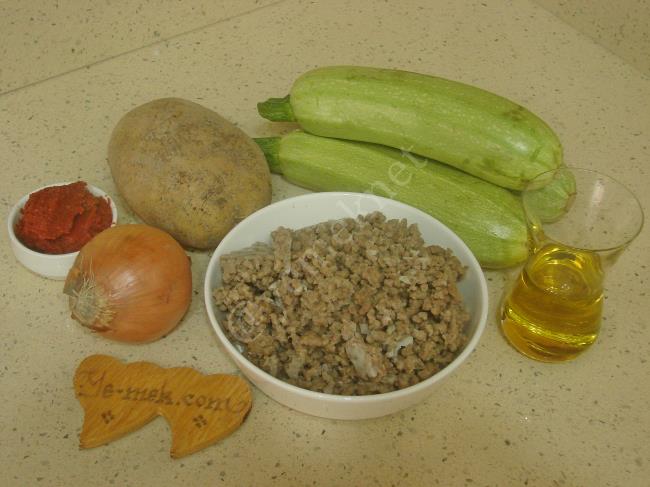 Kıymalı Patatesli Kabak Yemeği - Yapılışı (1/12) 