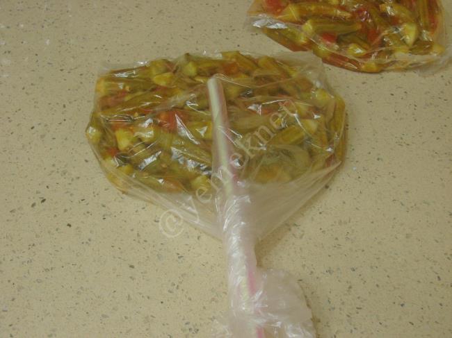 Dondurucuda Kışlık Bamya Saklama - Yapılışı (8/12) 