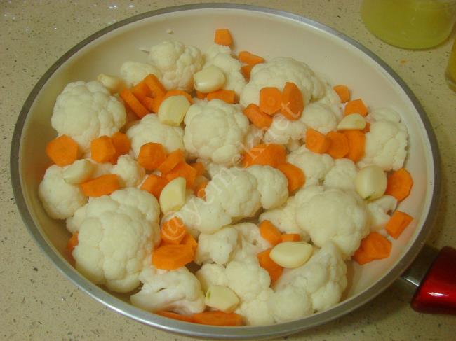 Portakallı Karnabahar Yemeği - Yapılışı (2/8) 