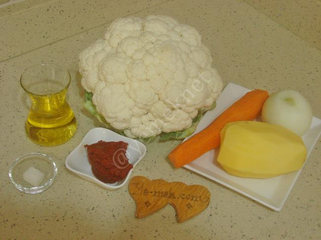 Zeytinyağlı Karnabahar Yemeği - Yapılışı (1/8) 