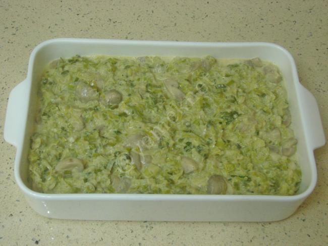 Fırında Kremalı Mantarlı Pırasa - Yapılışı (8/12) 