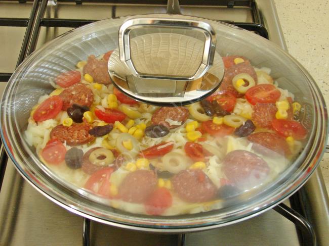 Tavada Patates Pizzası - Yapılışı (10/12) 