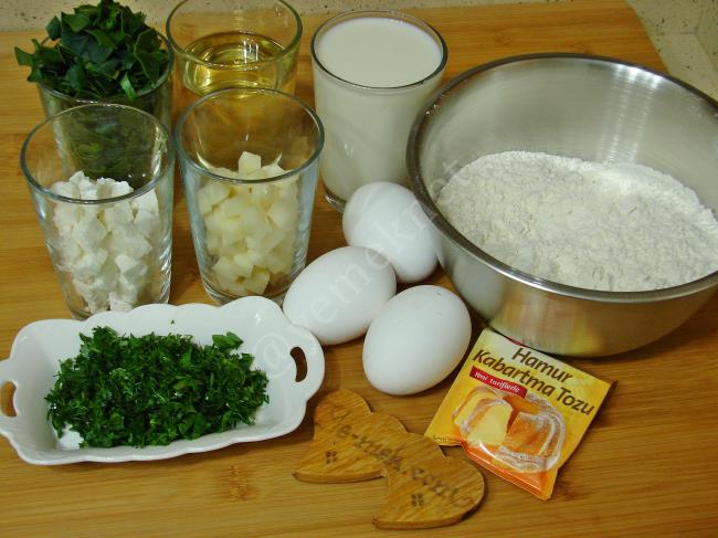 Ispanaklı Tuzlu Kek - Yapılışı (1/12) 