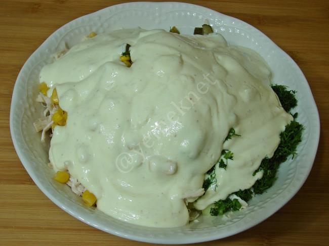 Tavuklu Patates Salatası - Yapılışı (9/12) 