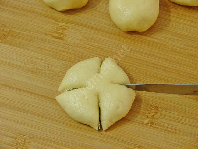 Mayasız Çiçek Poğaça - Yapılışı (9/16) 