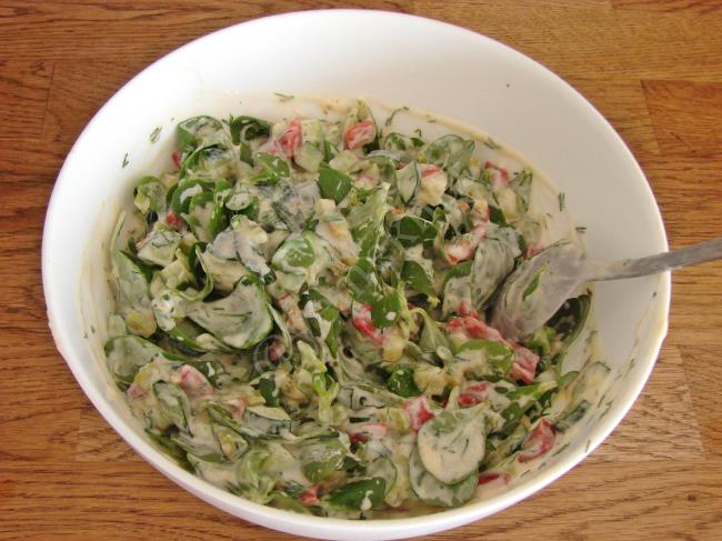 Kabaklı Semizotu Salatası - Yapılışı (9/12) 