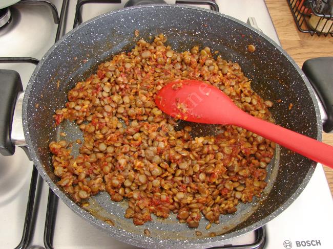 Yeşil Mercimekli Ispanak Yemeği - Yapılışı (7/12) 