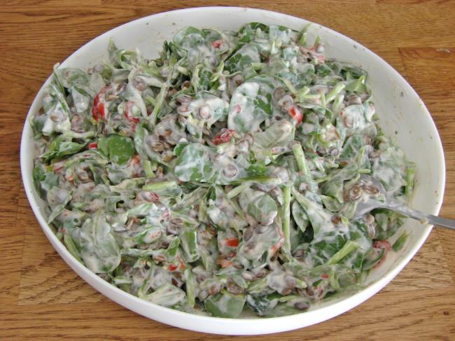 Yoğurtlu Mercimekli Semizotu Salatası - Yapılışı (10/12) 