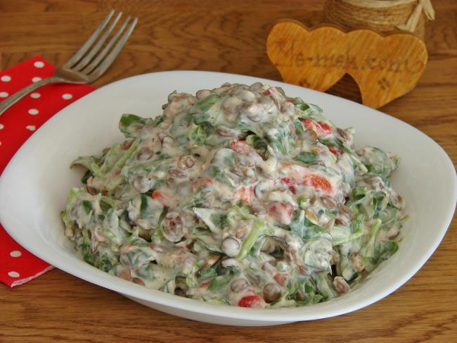 Pratik Yapımı ile Favoriniz Olacak Enfes Bir Lezzet : Yoğurtlu Mercimekli Semizotu Salatası