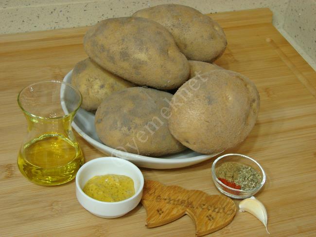 Fırında Hardal Soslu Patates - Yapılışı (1/12) 
