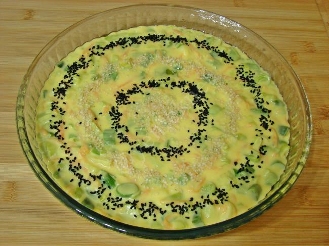 Pırasalı Mısır Unlu Kek - Yapılışı (9/12) 