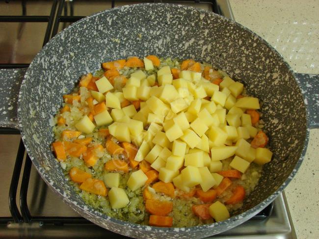 Sebzeli Yeşil Mercimek Yemeği - Yapılışı (7/16) 