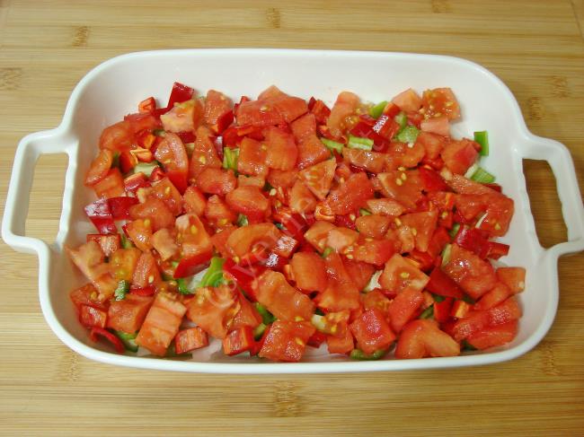 Fırında Sebzeli Soslu Mantar - Yapılışı (10/20) 