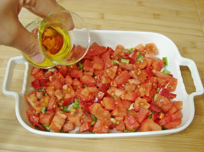 Fırında Sebzeli Soslu Mantar - Yapılışı (11/20) 