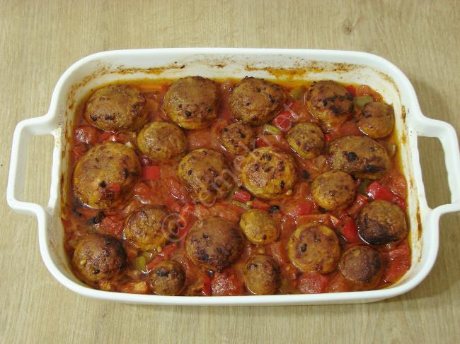 Fırında Sebzeli Soslu Mantar - Yapılışı (14/20) 