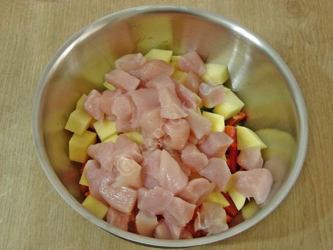 Tavuklu Sebze Kebabı - Yapılışı (5/16) 