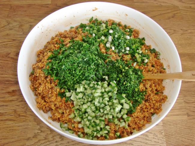 Yeşil Mercimekli Kısır - Yapılışı (11/16) 