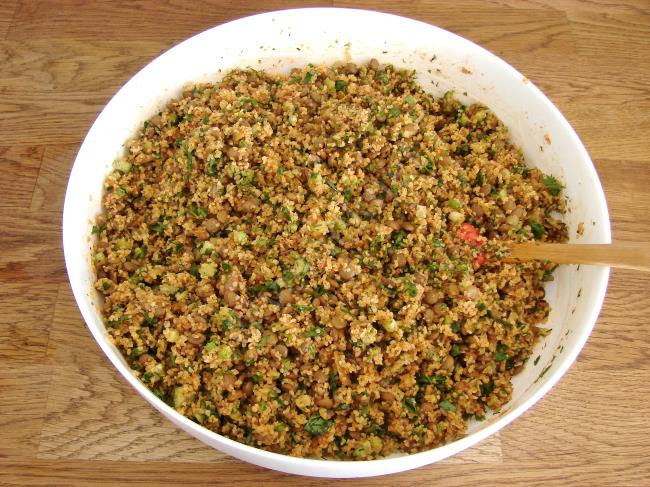 Yeşil Mercimekli Kısır - Yapılışı (12/16) 