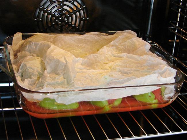 Fırında Biber Dolması - Yapılışı (13/16) 