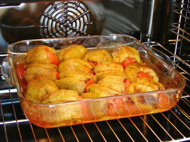 Fırında Biber Dolması - Yapılışı (14/16) 